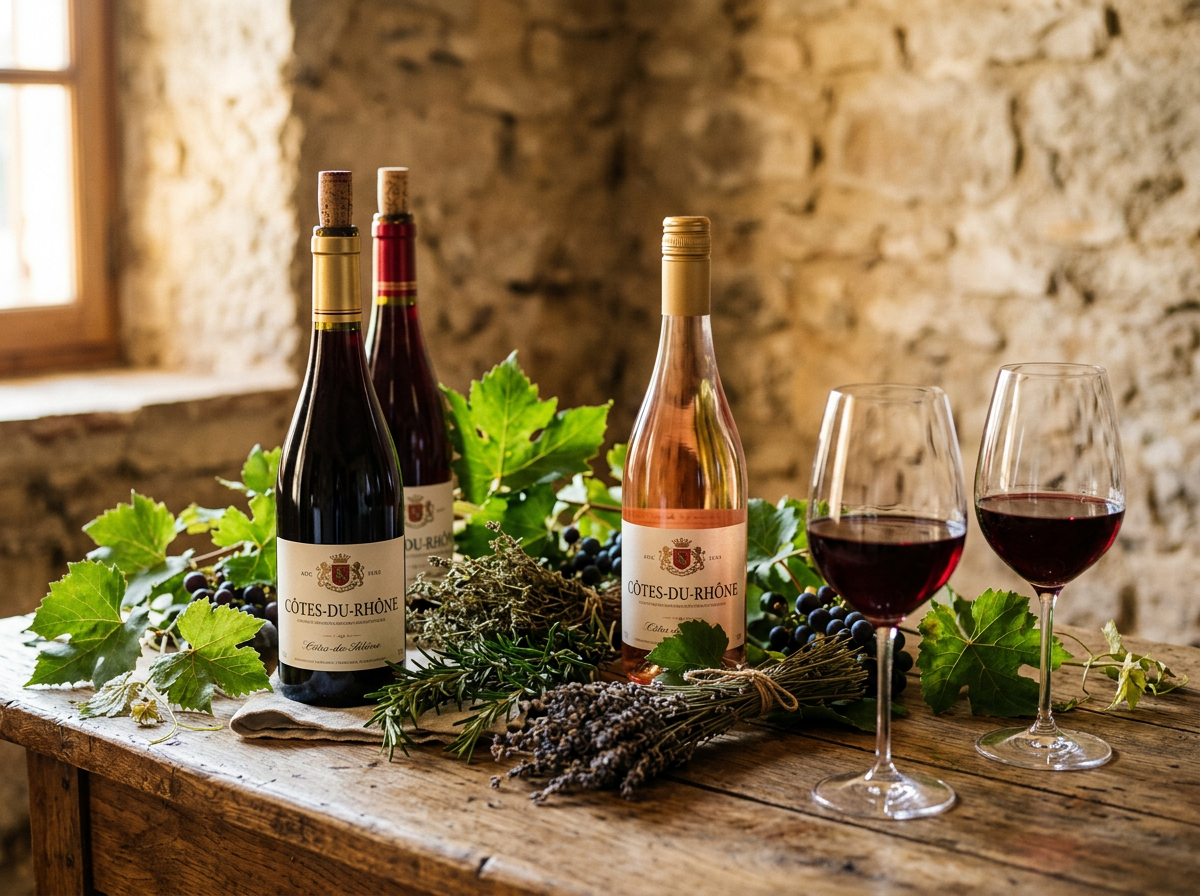 Vins Cotes-du-Rhone et Grignan-les-Adhemar de vignerons locaux